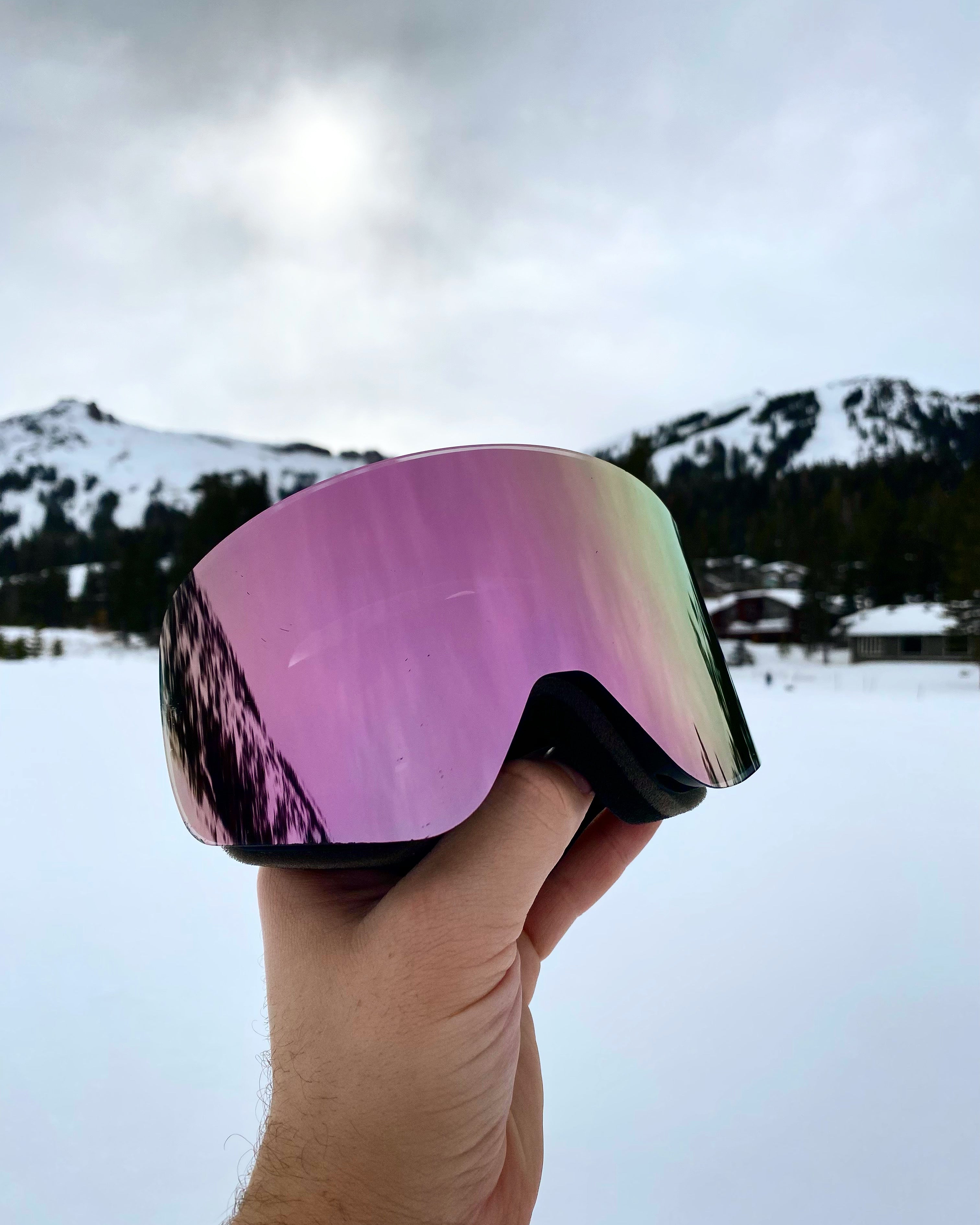 Taiga Frameless Snow Goggles Pink Revo